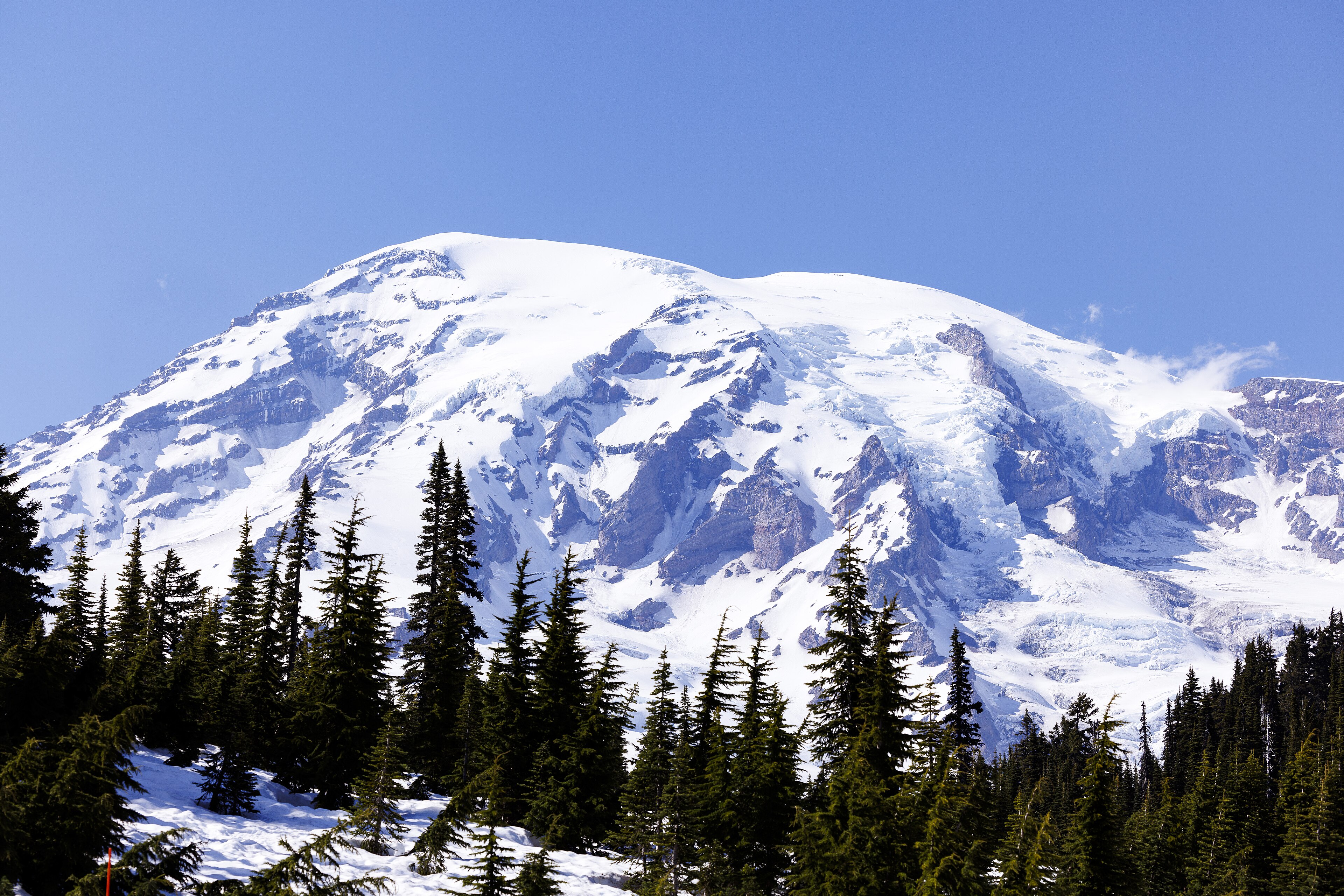 Snow covered Mount Rainier